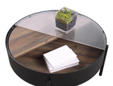 Ozella 3-piece Round Coffee and End Table Set Sandy Black - 707898-S3