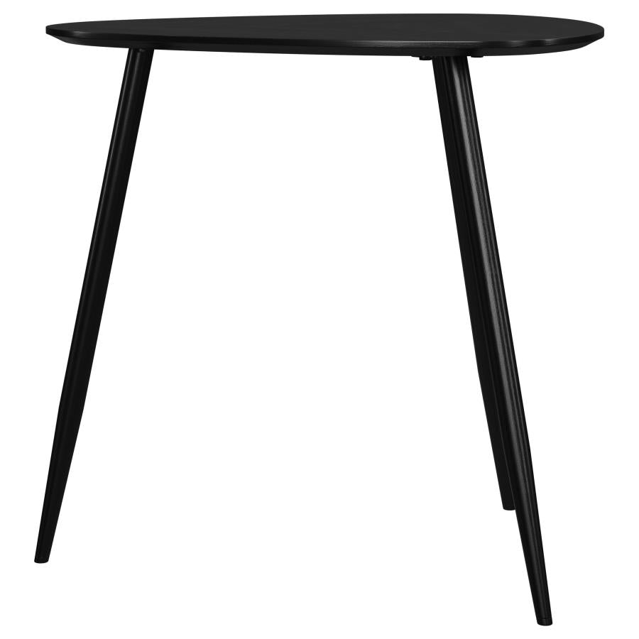 Odessa Triangular Solid Wood End Table Black - 707917