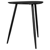 Odessa Triangular Solid Wood End Table Black - 707917