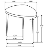 Odessa 3-piece Triangular Coffee and End Table Set Black - 707918-S3