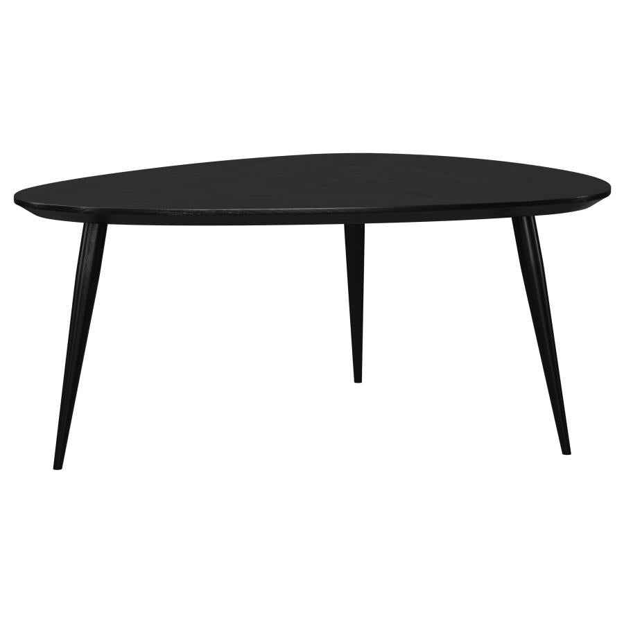 Odessa Triangular Solid Wood Coffee Table Black - 707918