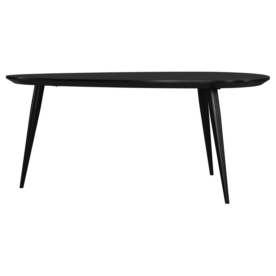 Odessa Triangular Solid Wood Coffee Table Black - 707918