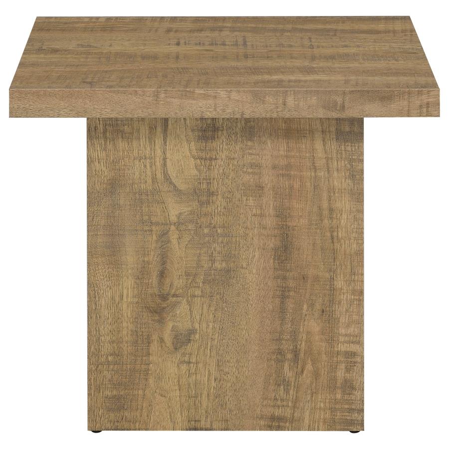 Devar Square Engineered Wood End Table Mango Brown - 708067