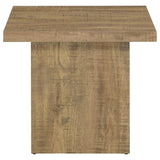 Devar Square Engineered Wood End Table Mango Brown - 708067