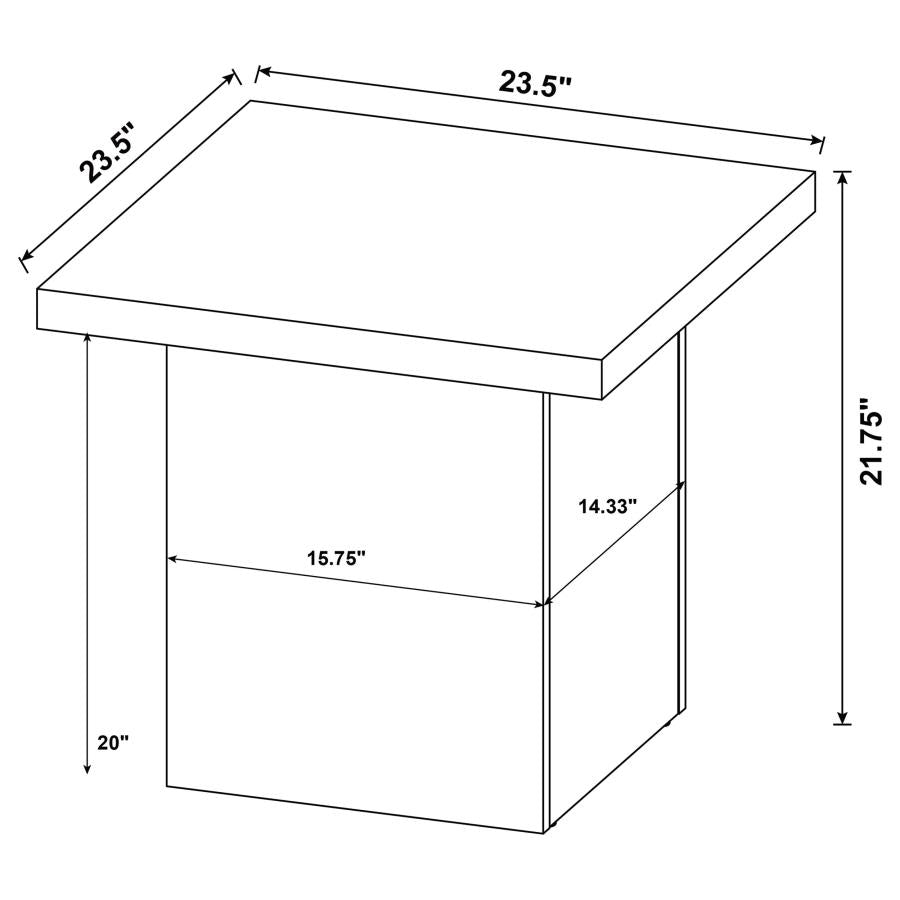 Devar 3-piece Square Coffee and End Table Set Mango - 708068-S3