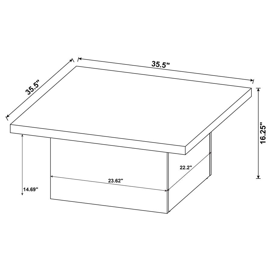 Devar 3-piece Square Coffee and End Table Set Mango - 708068-S3