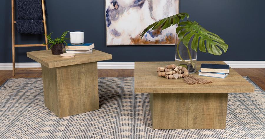 Devar Square Engineered Wood Coffee Table Mango Brown - 708068