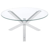 Kenzie 2-piece Round Coffee and End Table Set Chrome - 708128-S2
