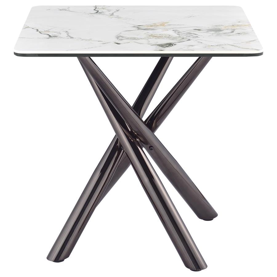 Carvell 3-piece Square Coffee and End Table Set Mirage White - 708138-S3