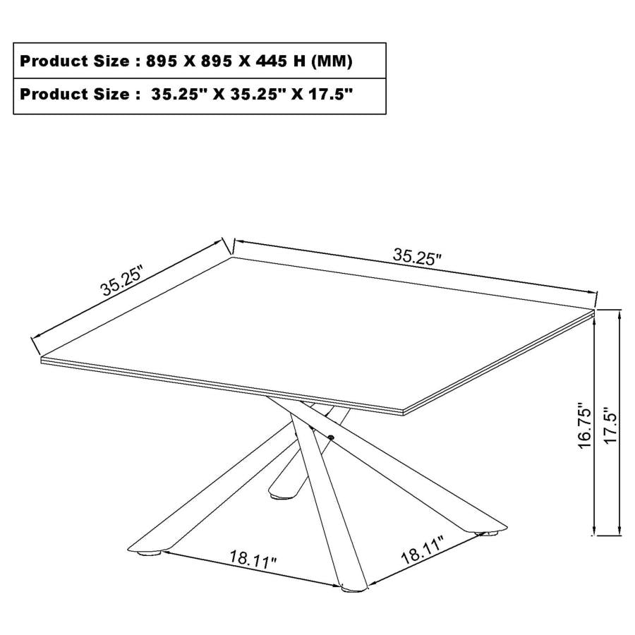 Carvell 3-piece Square Coffee and End Table Set Mirage White - 708138-S3