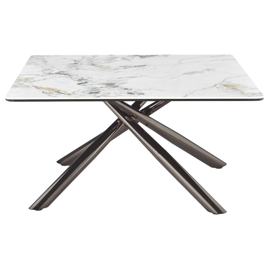 Carvell Square Sintered Stone Top Coffee Table Mirage White - 708138