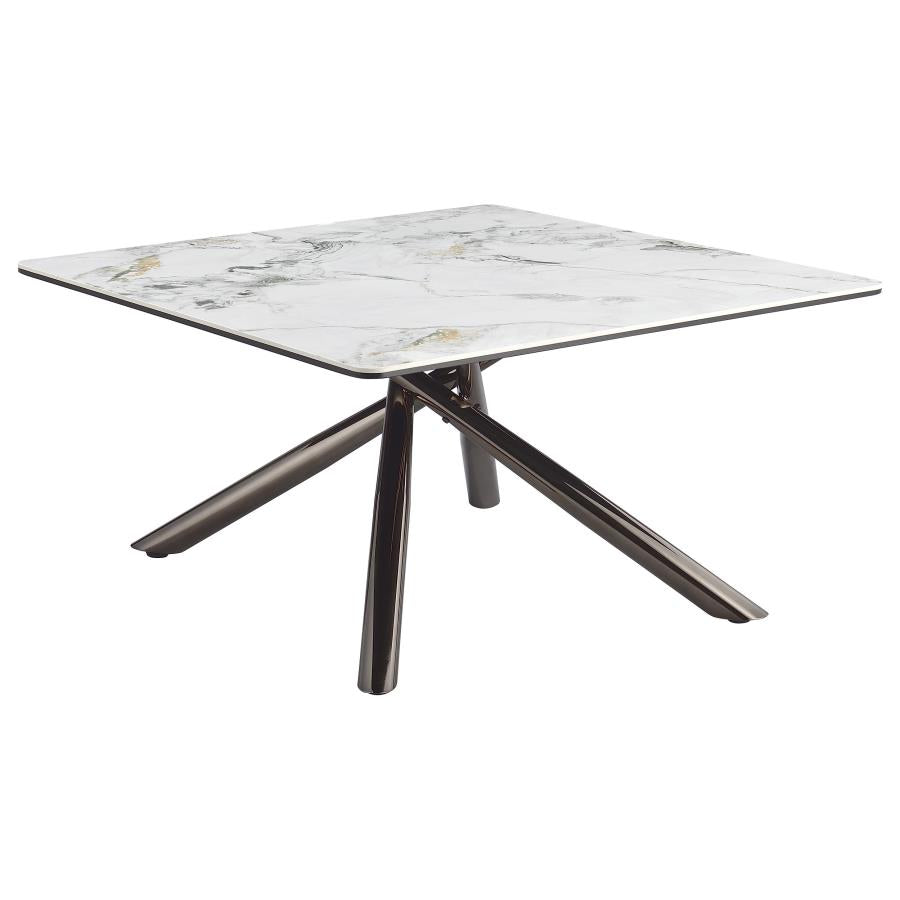 Carvell Square Sintered Stone Top Coffee Table Mirage White - 708138