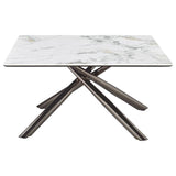 Carvell Square Sintered Stone Top Coffee Table Mirage White - 708138