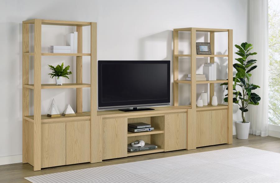 Laurelton 3-piece Entertainment Center TV Stand Light Oak - 708222-SET