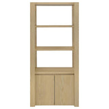 Laurelton 3-shelf Media Tower Tall Pier Cabinet Light Oak - 708224