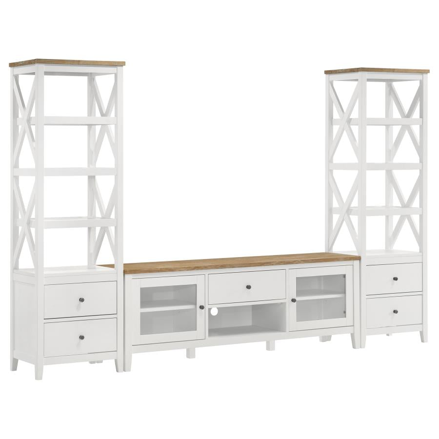 Hollis 3-piece 67-inch TV Stand Entertainment Center White - 708253-SET