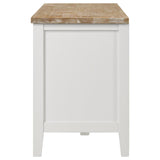 Hollis 2-door Wood 67-inch TV Stand with Drawer Brown and White - 708253