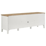 Hollis 2-door Wood 67-inch TV Stand with Drawer Brown and White - 708253