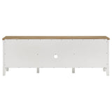 Hollis 2-door Wood 67-inch TV Stand with Drawer Brown and White - 708253