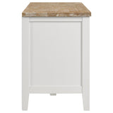 Hollis 2-door Wood 67-inch TV Stand with Drawer Brown and White - 708253