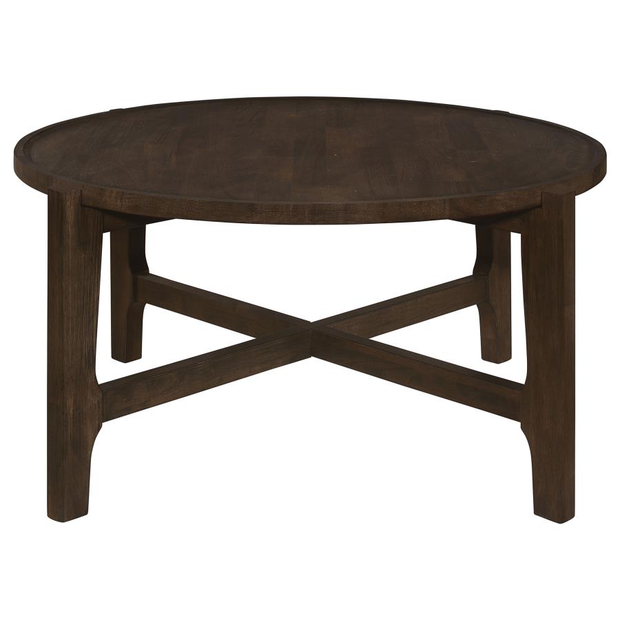Cota 2-piece Solid Wood Coffee and End Table Set Dark Brown - 708288-S2