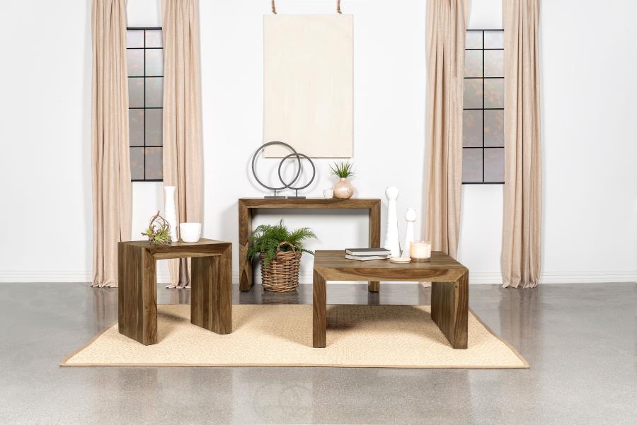 Odilia Rectangular Solid Wood Entryway Console Table Auburn - 708419