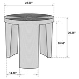 Artina Woven Rattan Round Side End Table Natural Brown - 708507