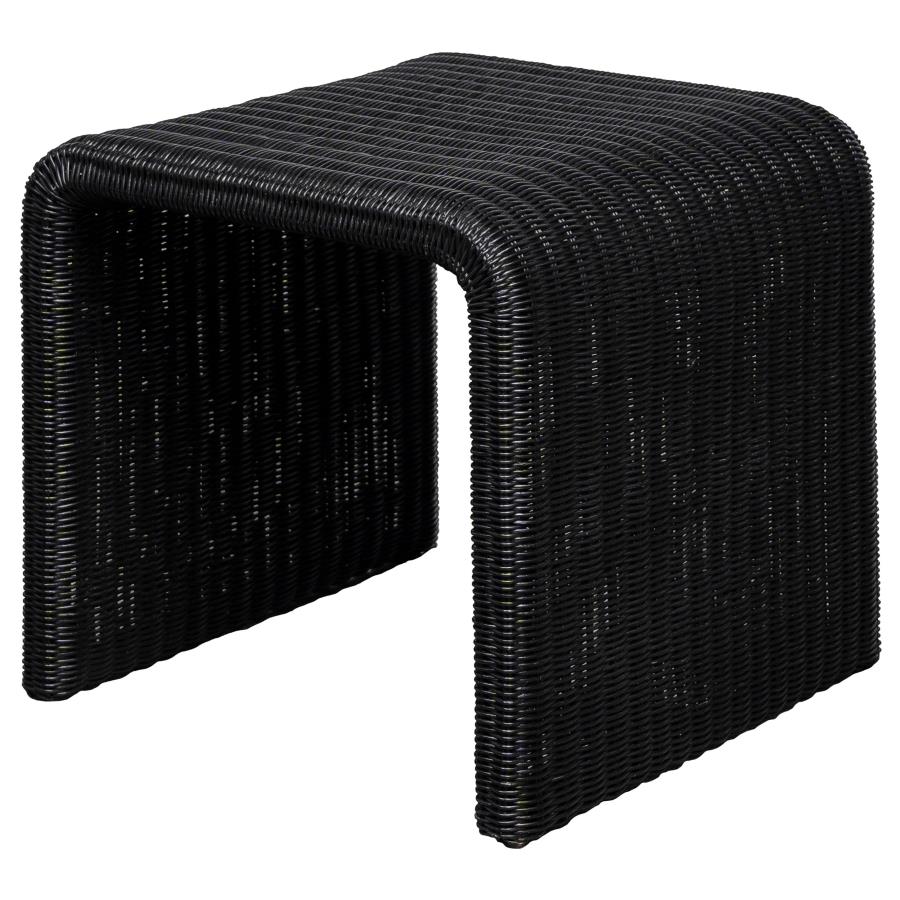 Cahya Woven Rattan Square End Table Black - 708517