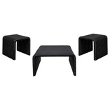 Cahya 3-piece Rattan Coffee and End Table Set Black - 708518-S3