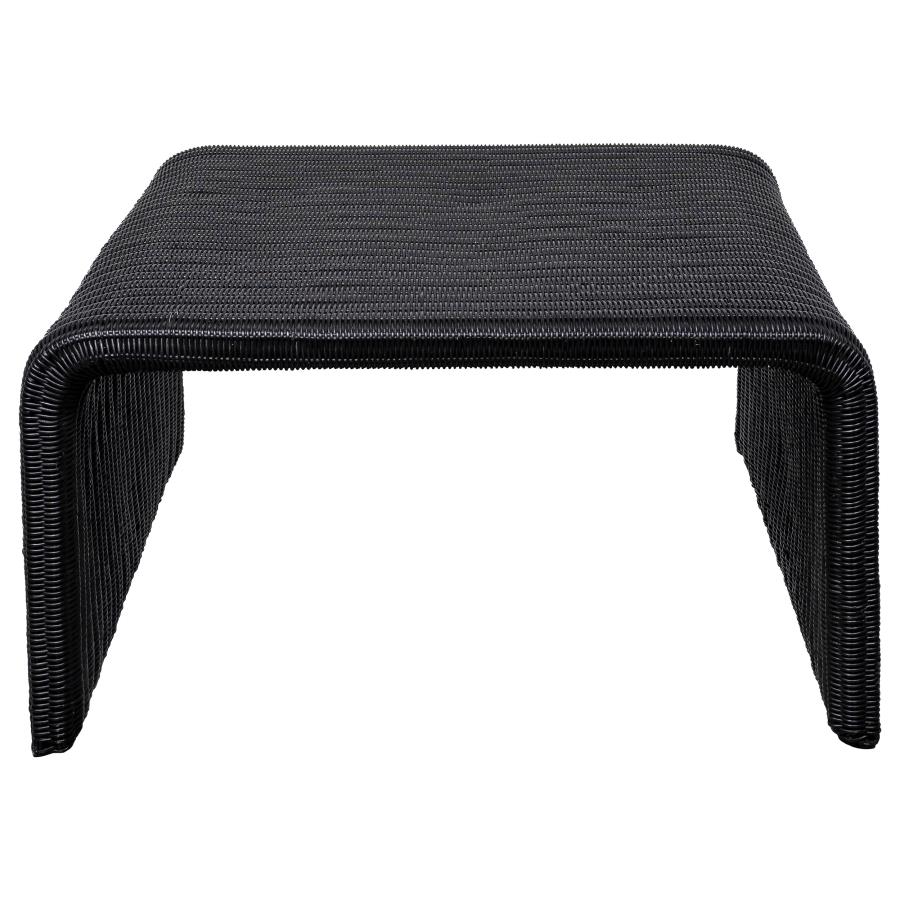 Cahya 3-piece Rattan Coffee and End Table Set Black - 708518-S3