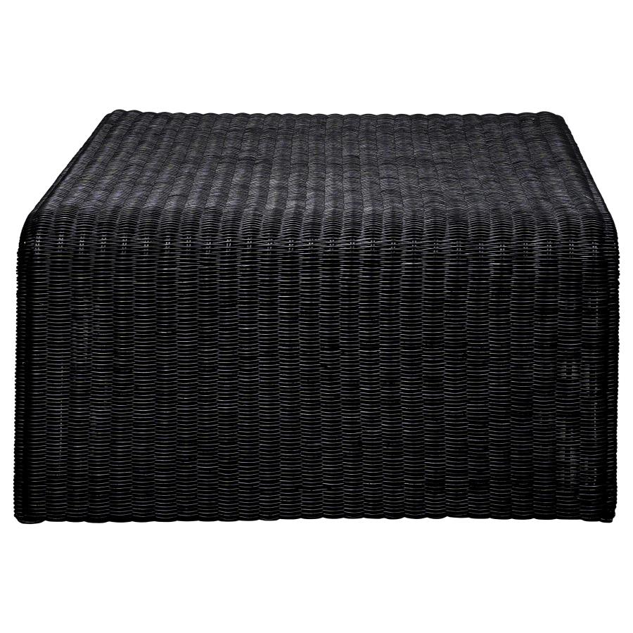 Cahya Woven Rattan Square Coffee Table Black - 708518