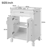 Bathroom Vanity With Top Sink, Cabinet With 2 Soft Closing Doors