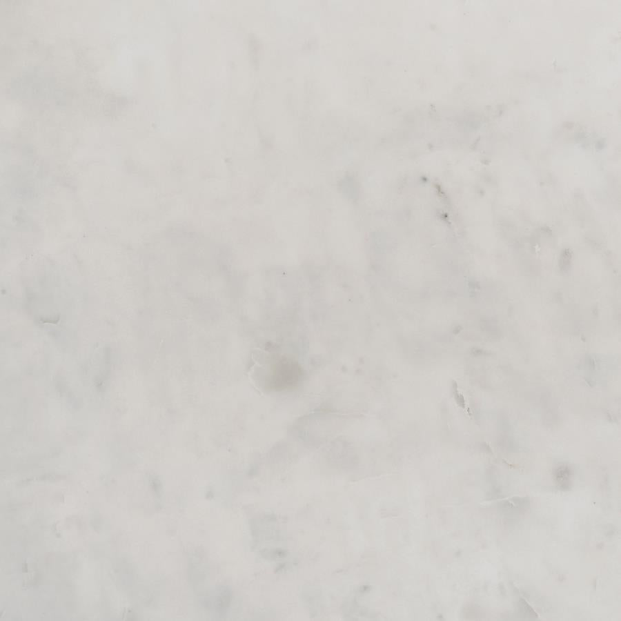 Astoria Round Genuine Marble Side End Table White - 709667