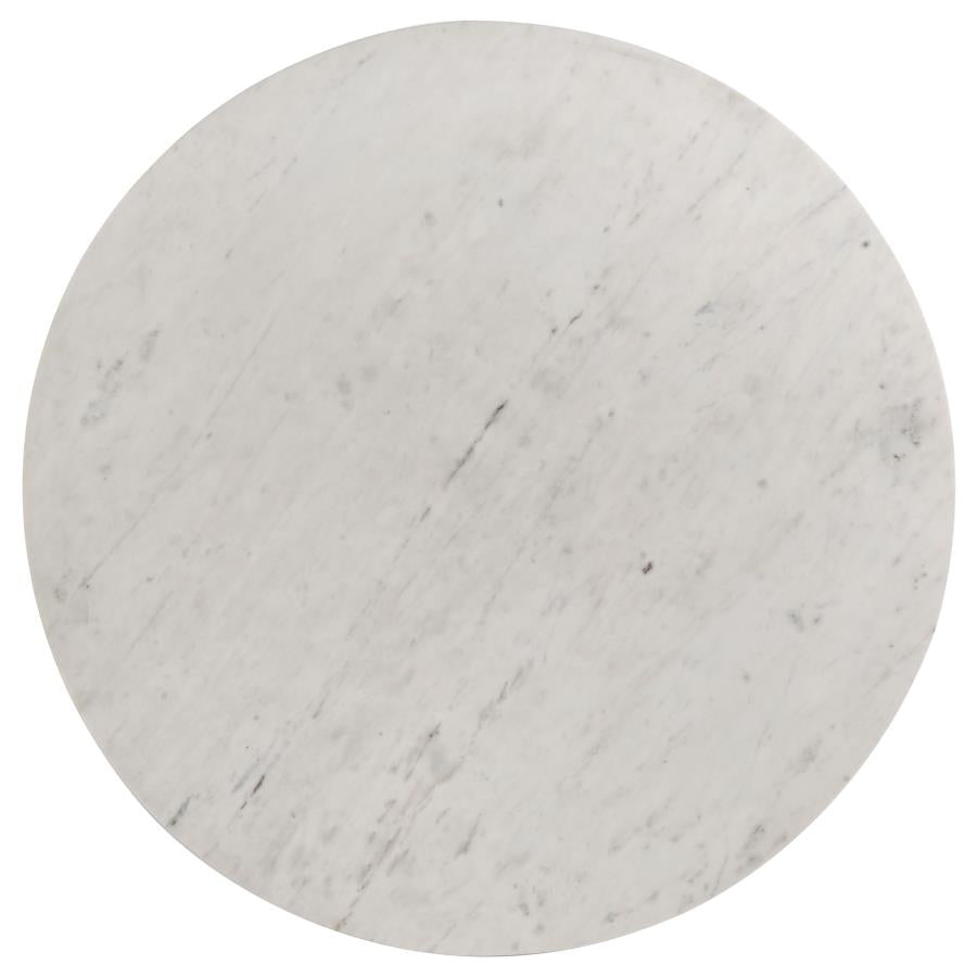 Astoria Round Genuine Marble Coffee Table White - 709668