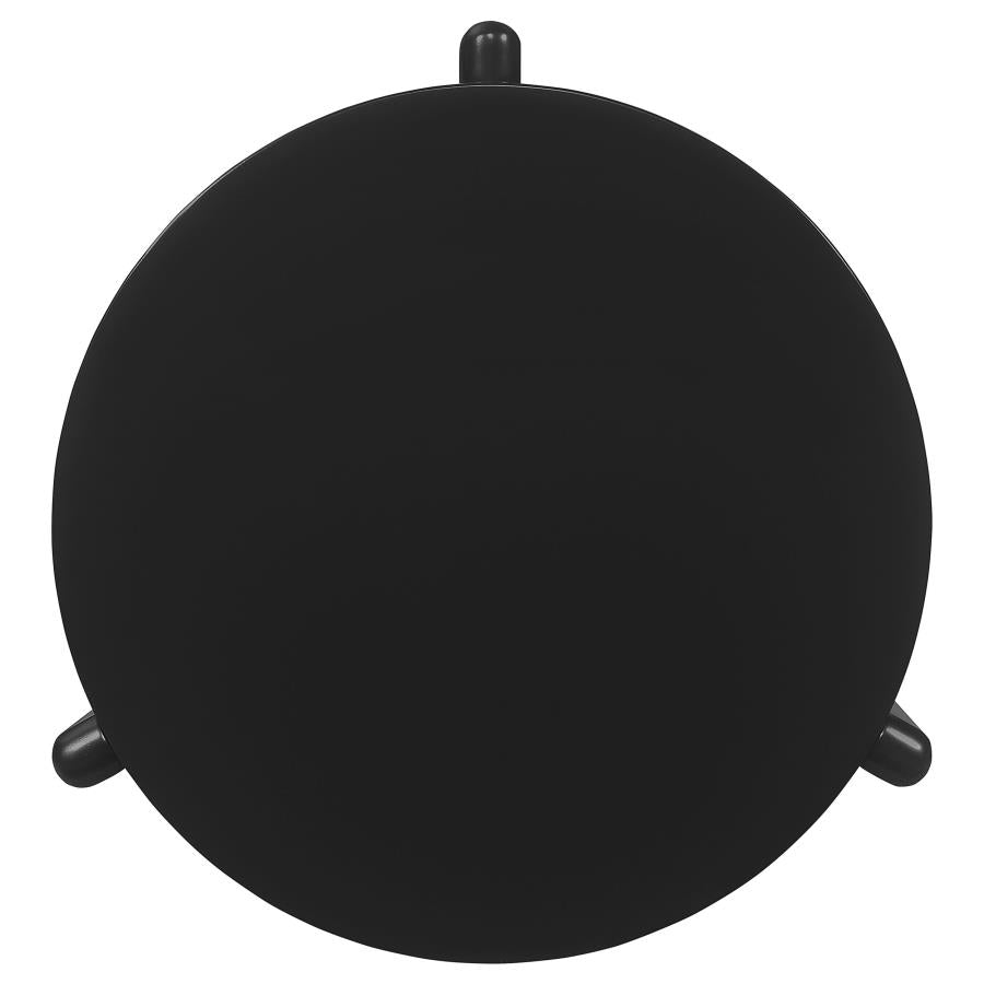Cordova Round Solid Wood End Table Black - 709677