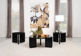 Cordova 3-piece Solid Wood Coffee and End Table Set Black - 709678-S3