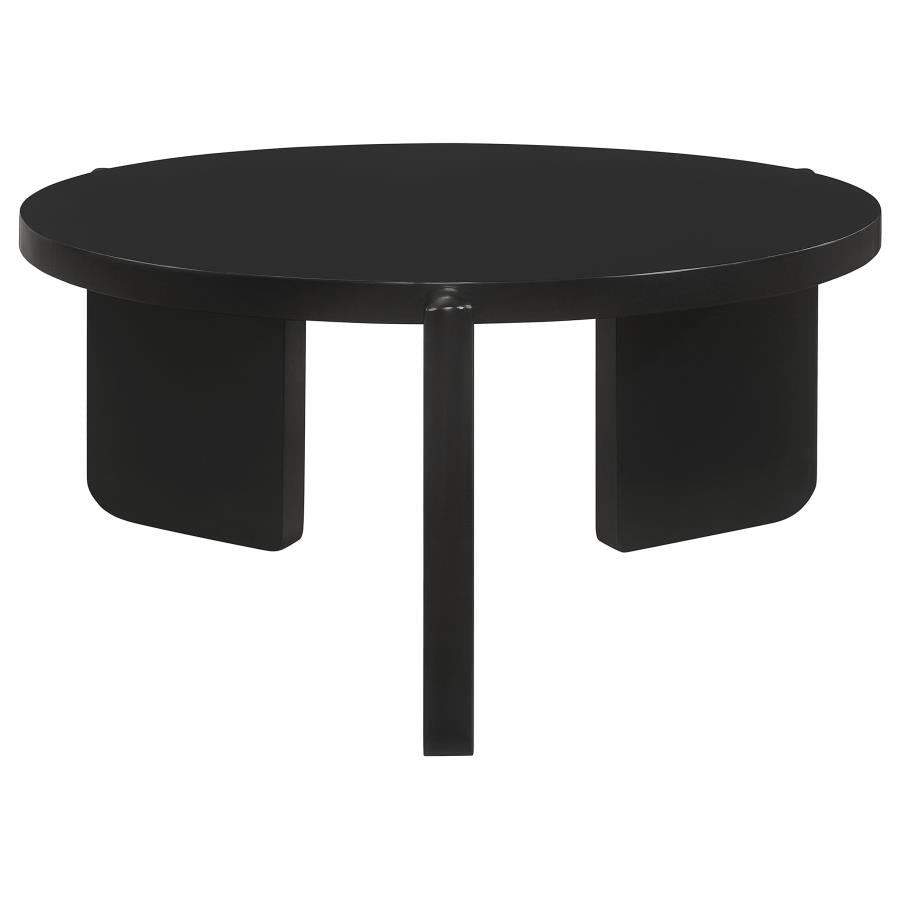 Cordova 3-piece Solid Wood Coffee and End Table Set Black - 709678-S3