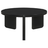 Cordova Round Solid Wood Coffee Table Black - 709678