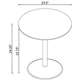 Ganso 2-piece Round Glass Top Coffee and End Table Set Black - 709688-S2