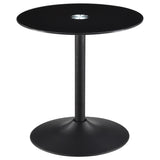 Ganso 3-piece Round Glass Top Coffee and End Table Set Black - 709688-S3
