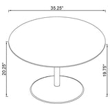 Ganso 3-piece Round Glass Top Coffee and End Table Set Black - 709688-S3