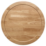 Camillo Round Solid Wood Side End Table Maple Brown - 709697