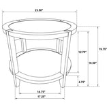 Camillo Round Solid Wood Side End Table Maple Brown - 709697