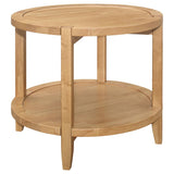 Camillo 2-piece Round Coffee and End Table Set Maple - 709698-S2