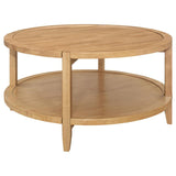 Camillo Round Solid Wood Coffee Table Maple Brown - 709698