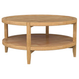 Camillo Round Solid Wood Coffee Table Maple Brown - 709698