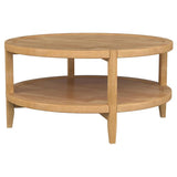 Camillo Round Solid Wood Coffee Table Maple Brown - 709698