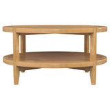 Camillo Round Solid Wood Coffee Table Maple Brown - 709698