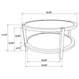 Camillo Round Solid Wood Coffee Table Maple Brown - 709698