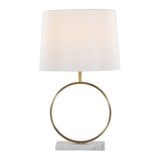 Moon - Contemporary Table Lamp - White / Gold